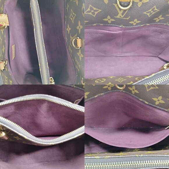 343875AR (X6) Louis Vuitton Crossbody Bag Montaigne MM Brown Monogram - Picture 8 of 10